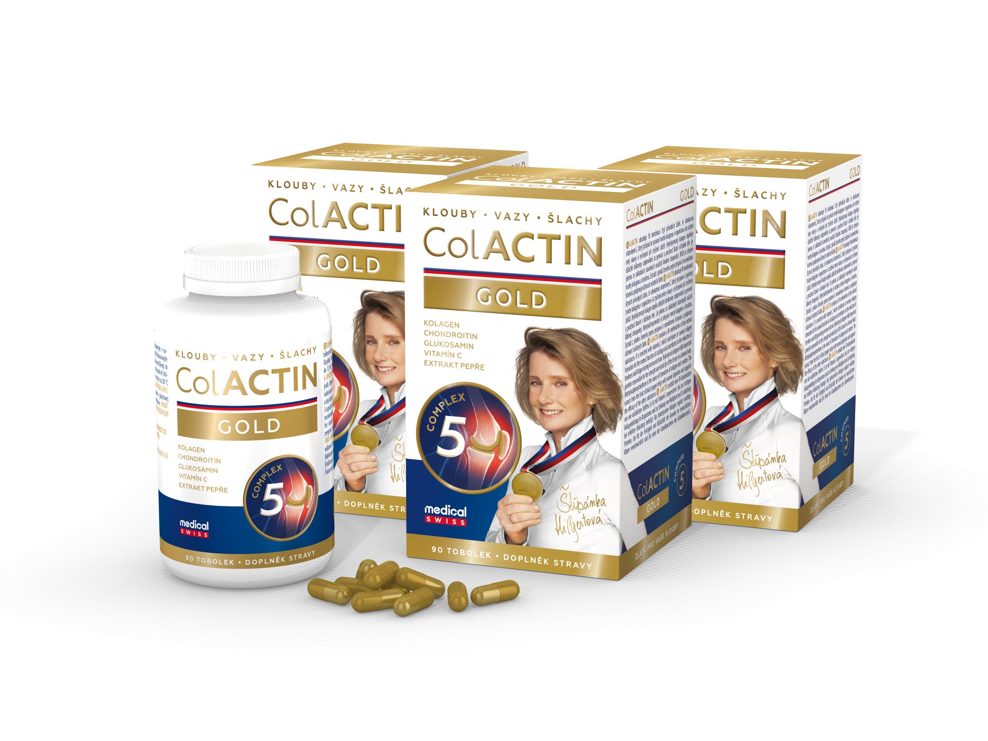 Clinex ColACTIN GOLD 3 x 90 tobolek Kloubní výživa
